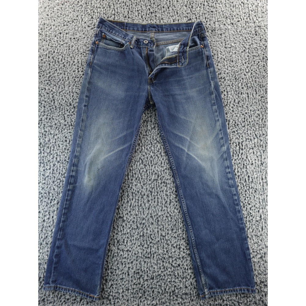 Levis 514 Jeans Mens 34x32 Blue Straight Fit Denim Western Rodeo Country Chore